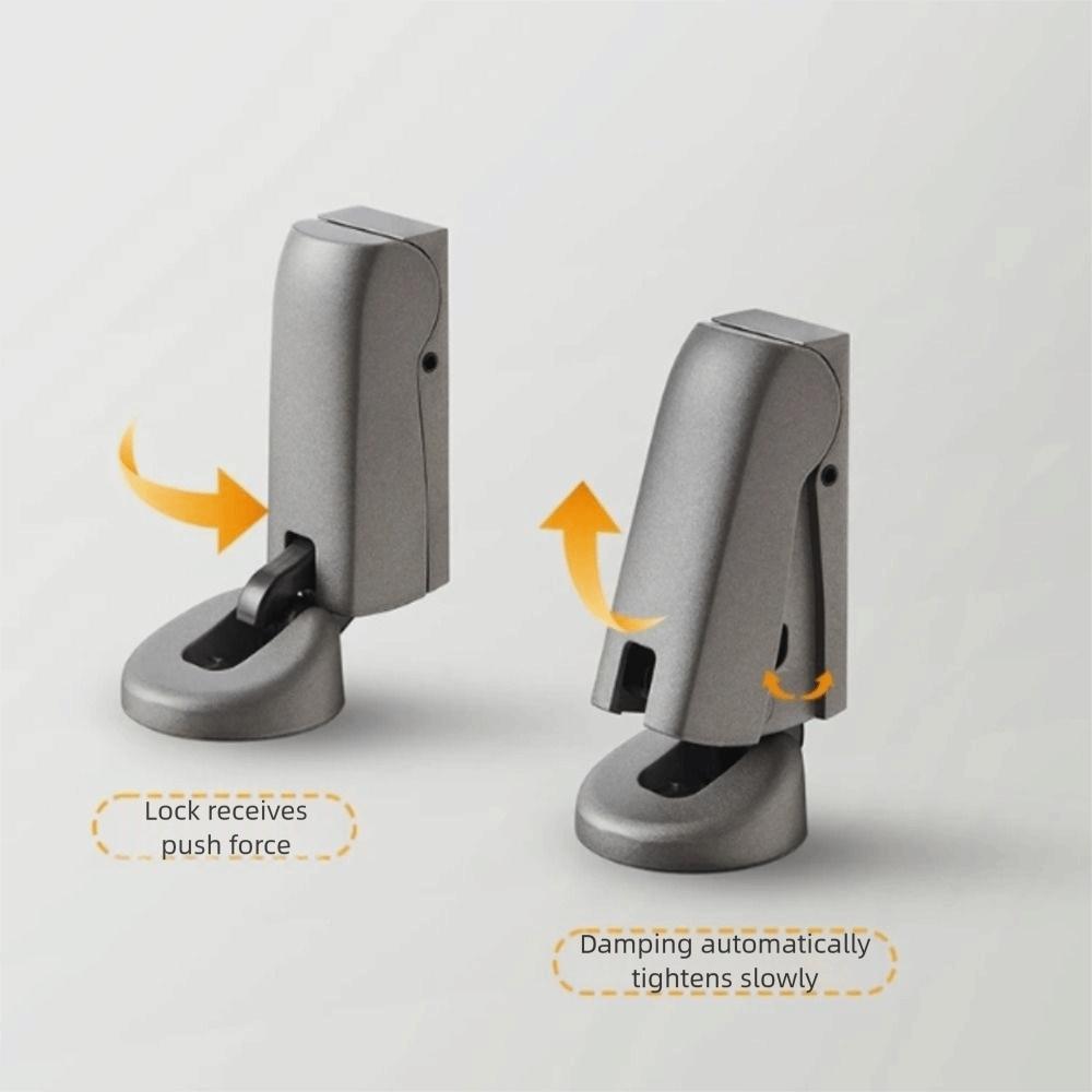 Child-Safe Hydraulic Door Stopper Space Saving Wall Mount Stopper  Home Door