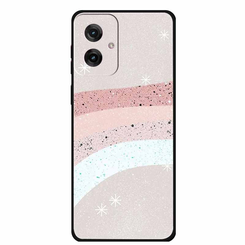 

Fashion Phone Case For Motorola Moto G55 TPU Black Cover Bumper For Motorola Moto G 55 Colourful Marble Shield Funda Capa Cases -Motorola G55