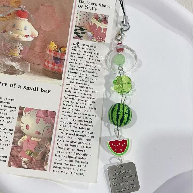 Y2K Handbag Charm Beaded Wind Chime Keychain Pendant Kawaii Bag Ornament Accessories For Girls Women