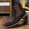 R006 Chelsea Boots Embroidered Pullover Chelsea Boots Men's Martin Boots, Foreign Trade