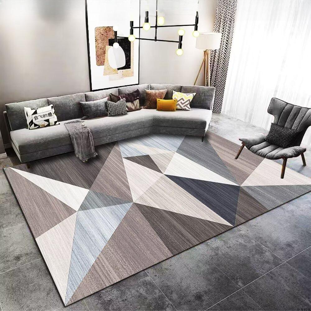 European Geometric Carpet for Living Room Modern Nordic Luxury Decoration Home Rugs for Bedroom Non-slip Easy Cleaning Floor Mat