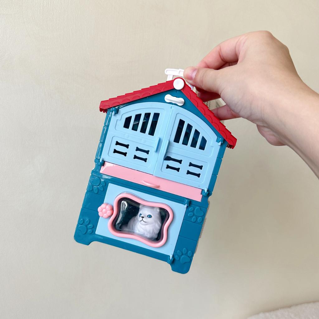 1pc Mini Cute Little Dog And Cat Beauty Shop Toy Set, Pet Toys, Playing House Scene Games