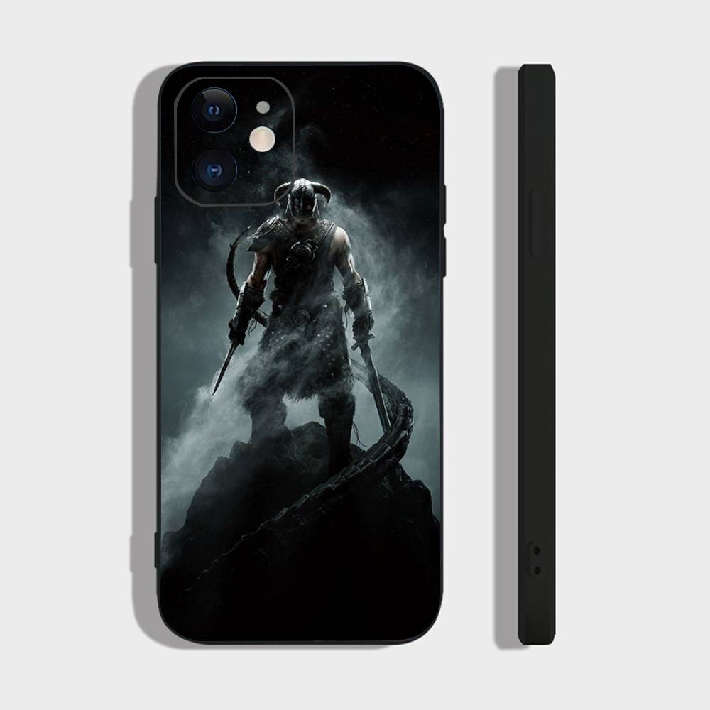 Single Player Game S-Scroll V S-Skyrim Phone Case For IPhone 17 Air 16 15 14 13 Pro Max 11 12 Black Silicone Cover