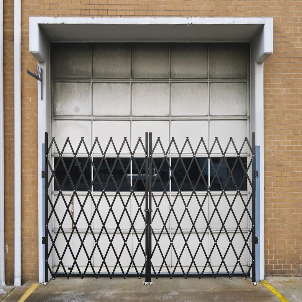 Double Folding Security Gate Folding Door Gate 5' H X 10' W Scissor Gate