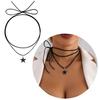 Fashionable Alloy Necklace Pentastar Shape Clavicle Chain Versatile Love Lock/Butterfly Pendant Choker Jewelry for Women