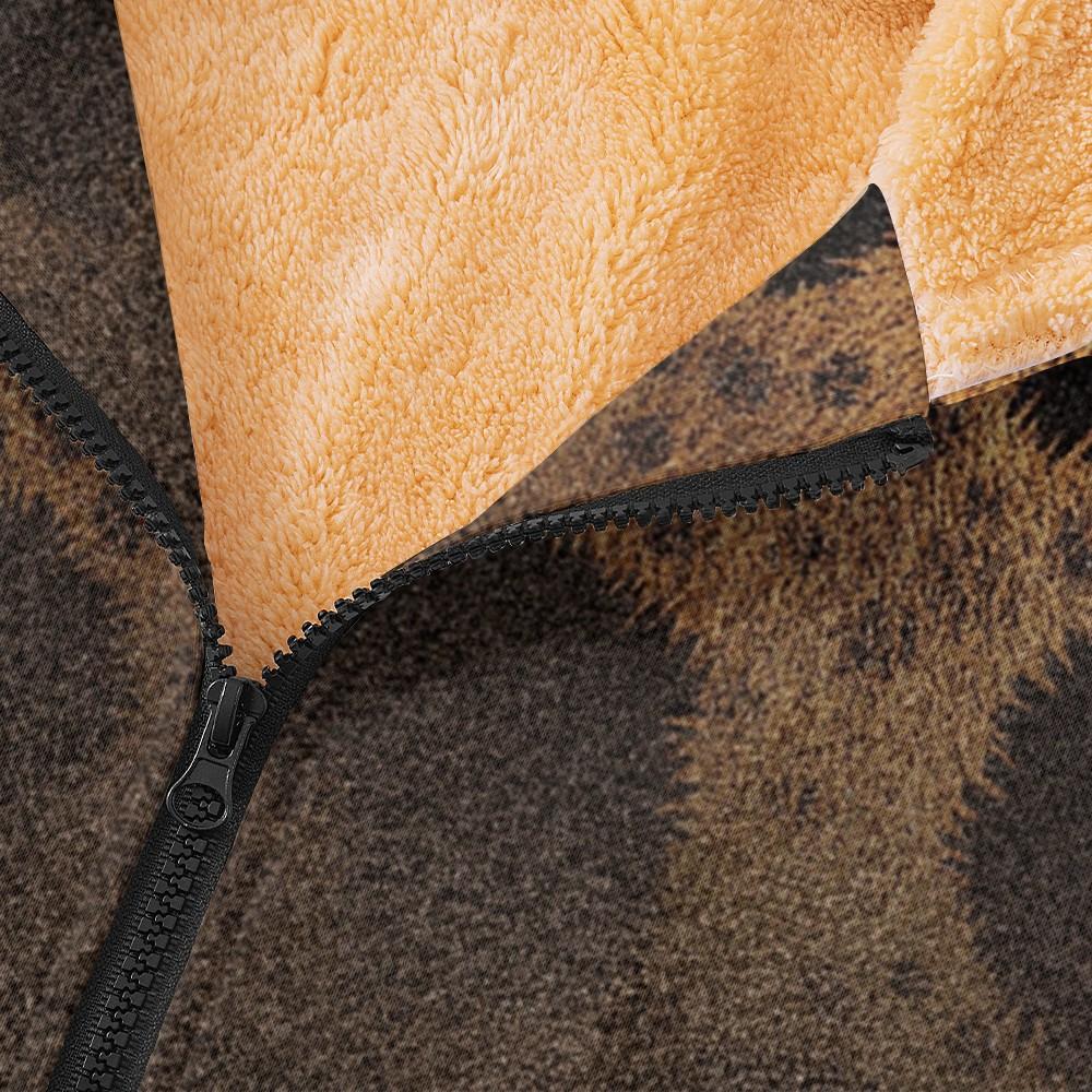 Vyriškas spausdintas paltas ilgomis rankovėmis Fashion Plus Velvet Overcoat