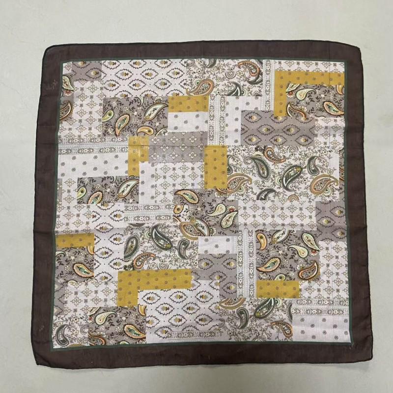 Women's Ethnic Style Leopard Print Scarf - Cotton Linen Silk Blend, Cashew Print, Autumn Accessory