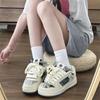 Thick-soled Retro Hong Kong Style Bread Shoes Women's Ins Tide 2025 Spring and Autumn New Denim Versatile Casual Board Shoes