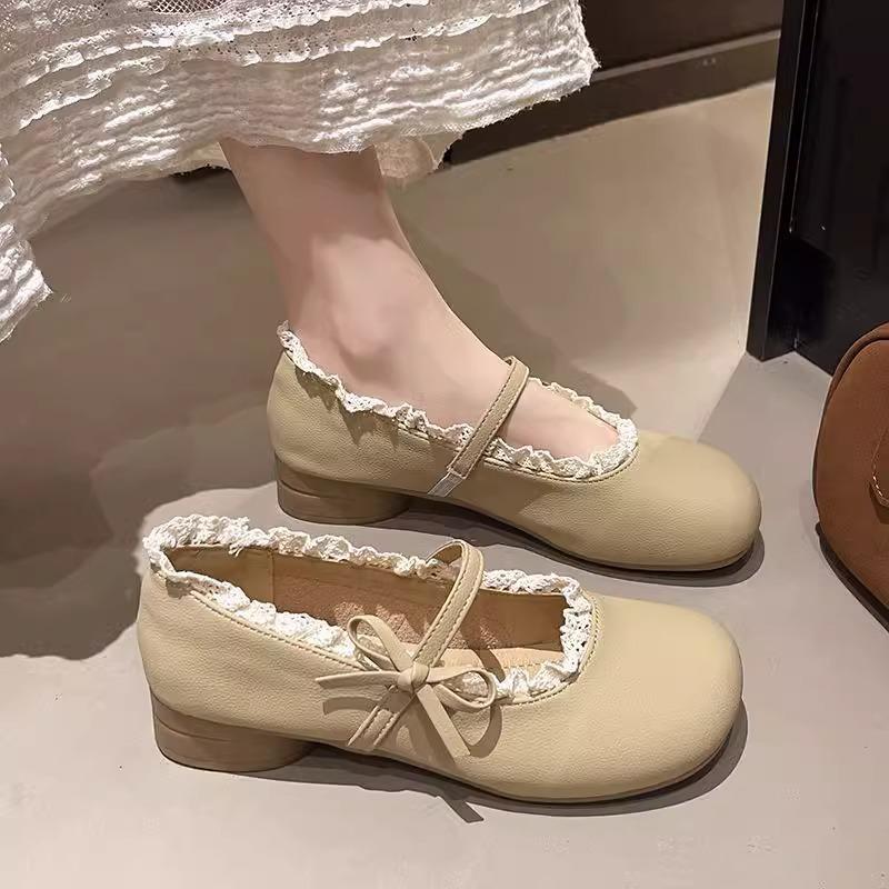French Mary Jane Shoes 2025 Spring and Autumn New Retro Gentle Temperament with Skirt Thick Heel Light Mouth Single Shoes Women's Shoes