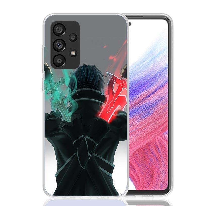 Sword Art Online Kirito Phone Case For Samsung Galaxy A17 A16 A14 A15 A13 A57 A56 A54 A55 A53 A37 A36 A34 A35 A33 A26 A24 A25 A2