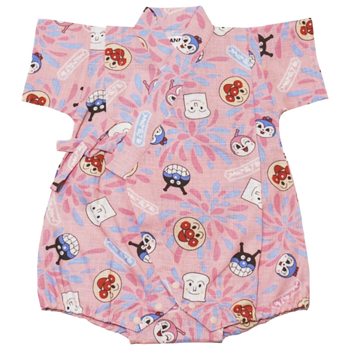 

2025 Summer Anpanman Jinbei Cotton [Bandai] Rompers, Pink, 80cm, 100% розовый