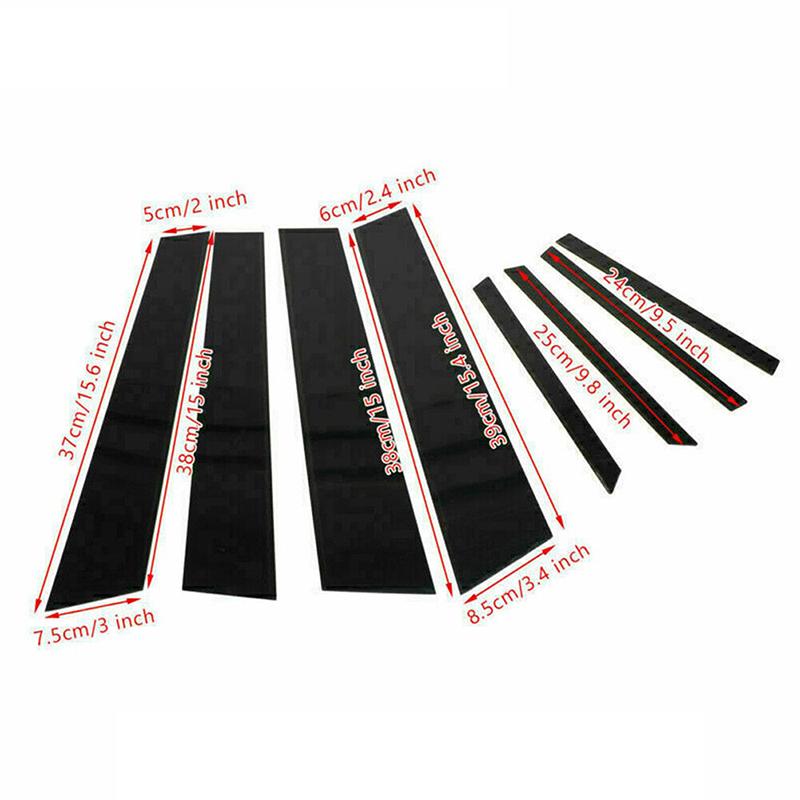 Car Pillar Posts Window Door Moulding Trims Cover Stickers Decal Glossy Black Exterior Accessories Fit For Honda Civic 2012-2015