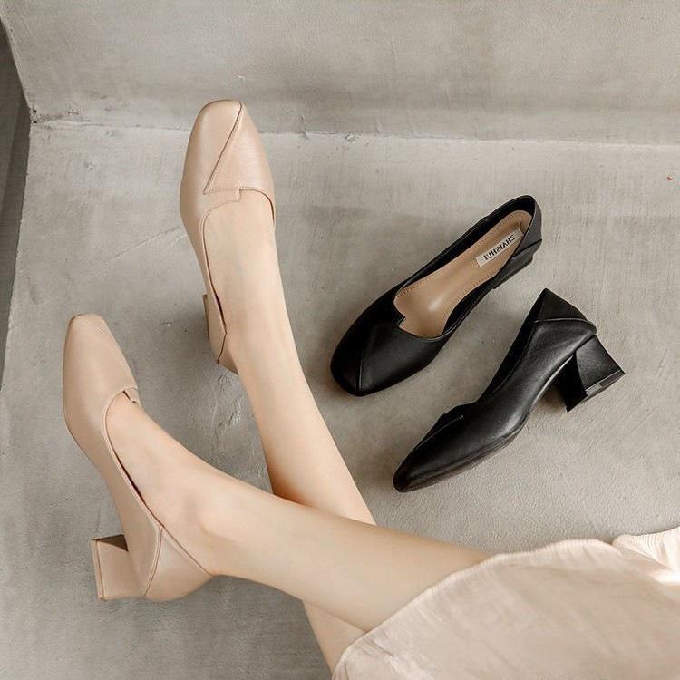 French Small Fragrant Style Hot-selling Autumn New Soft Leather Retro Shoes Flat Single Shoes Women's Velcro Non-slip Comfortable Women's Shoes