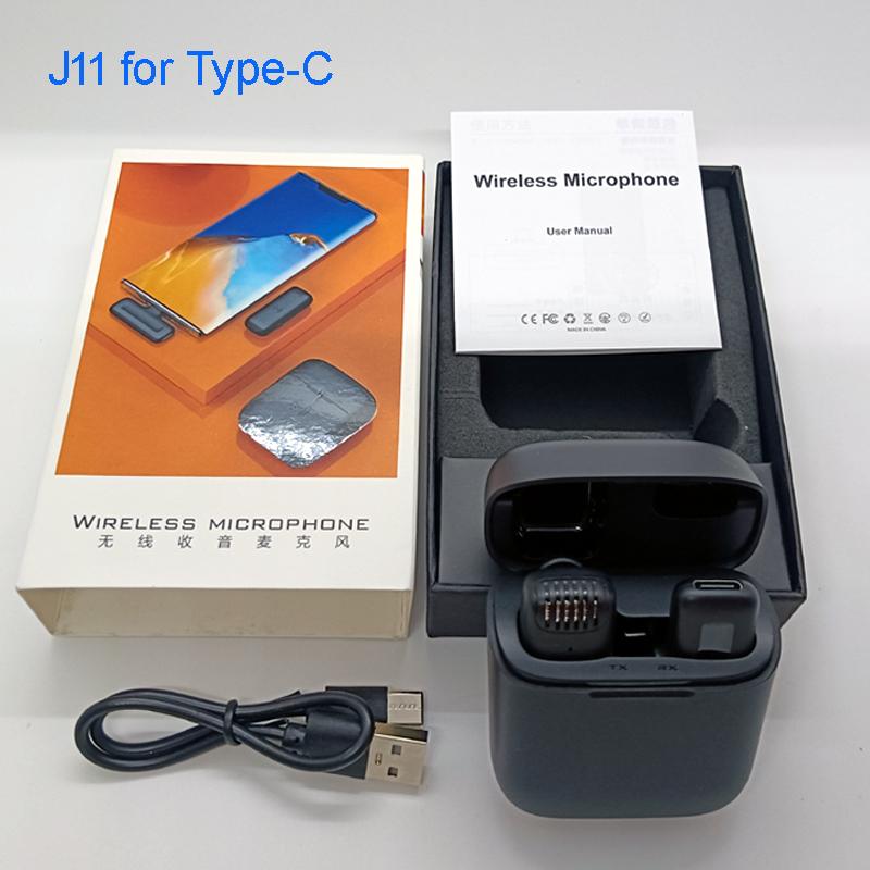 

J11 беспроводной петличный микрофон с шумоподавлением, радиопередача в прямом эфире, беспроводной микрофон-клипса с отделением для зарядки