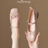 Leather Version~ Flat-bottomed Comfortable Soft-soled Shoes with Bow and Light Mouth Laden Shoes Versatile Retro Grandma Mary Jane