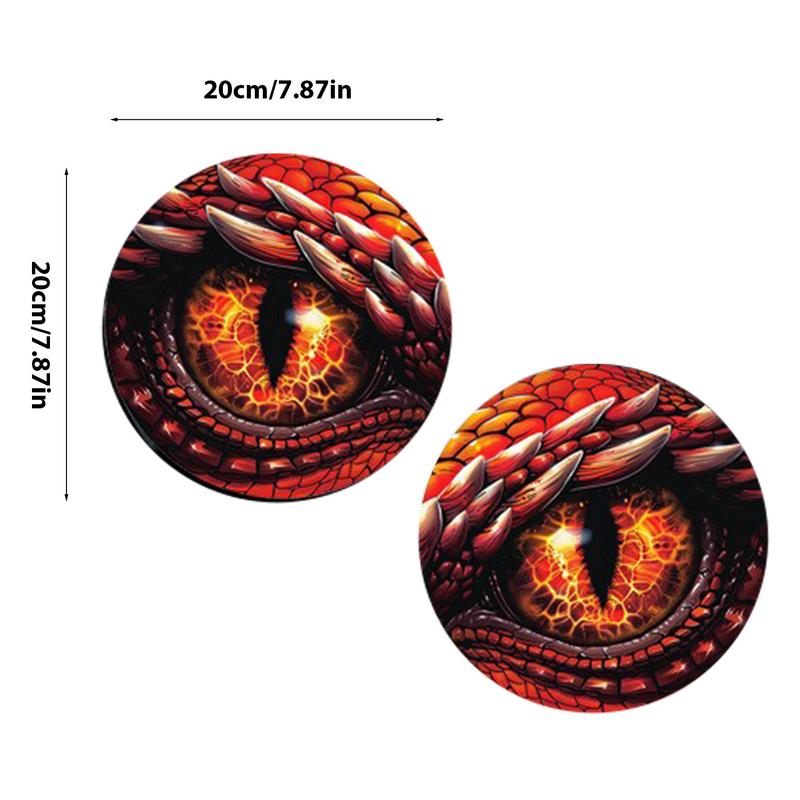 Naklejki na reflektory Okrągłe Oczy Bestii Stereo Oczy Naklejki na reflektory Odblaskowe Wodoodporne Zabawne 3D Stereo Oczy Reflektor Na Karoserię Samochodu