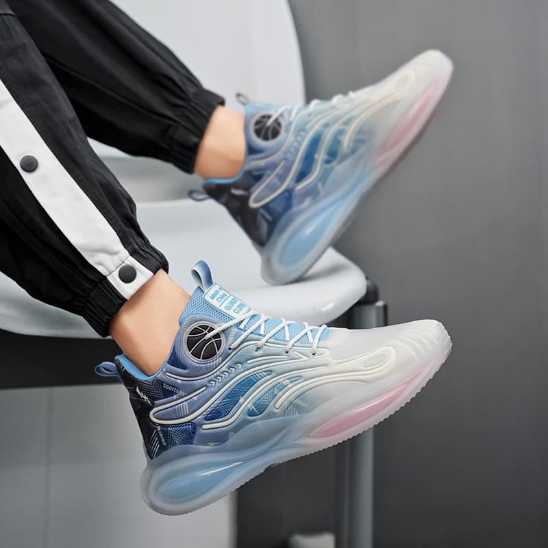 Men’s Sports Shoes Running Sneakers Summer Students Plus Size Basketabll Shoes Thick Sole Shoes High Top