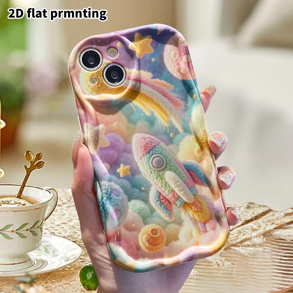 Phone Case: 2D Flat, Suitable for iPhone 18, 17, 16, 15, 14, 13, 12Pro Protective Case, Dreamy Space, Perfect Christmas and Halloween Holiday Gift