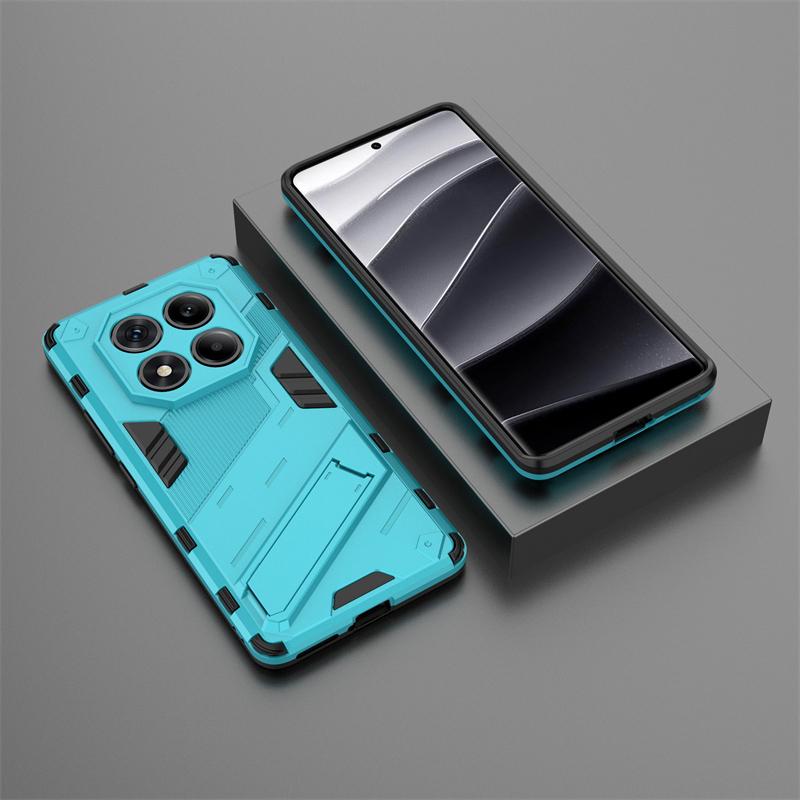 Punk bracket Phone Case For Xiaomi Redmi Note 14 4G Global Case Shockproof For Redmi Note 14 Pro 4G Funda Back Cover