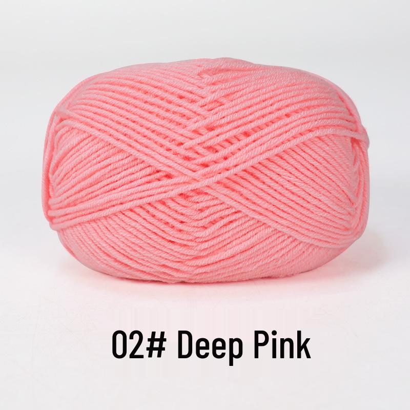 Cotton 4-Strand Medium-Thick Yarn Ball for Crochet: Ideal for Shoes, Dolls, Sweaters, and DIY Knitting Projects