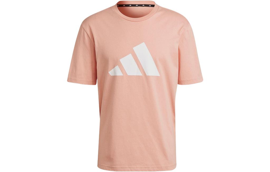 adidas T Shirts Men's Pink Crew Neck Moderate Straight Fit H39748