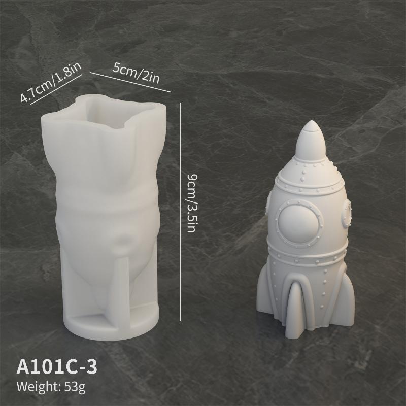3D Weltraum-Astronaut Silikon-Kerzenformen Weich Leicht zu entformen Handgefertigt Luft- und Raumfahrt-Thema Gipsbasteln Harz Zementform