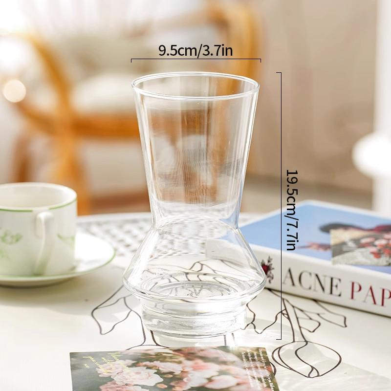 Creamy Color Glass Vase Hydroponic Flower Vase Transparent Plant Pots Dinning Living Room Decorative Vases Home Office Decor