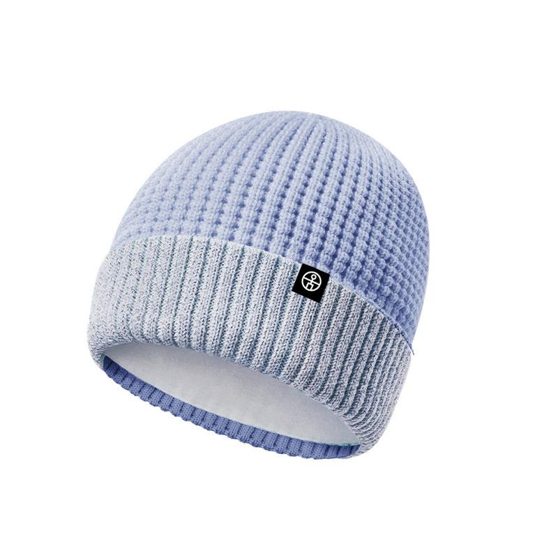 Winter German Velvet Knitted Hat Warm Hat Thickened Cold Hat Outdoor Cold Protection Solid Color Flange Ear Protection Head Wool Hat