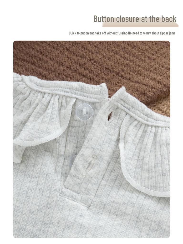 Stylish Baby Bodysuit Set: Spring, Autumn, Winter - 100 Days Outfit for Newborn Girls and Boys