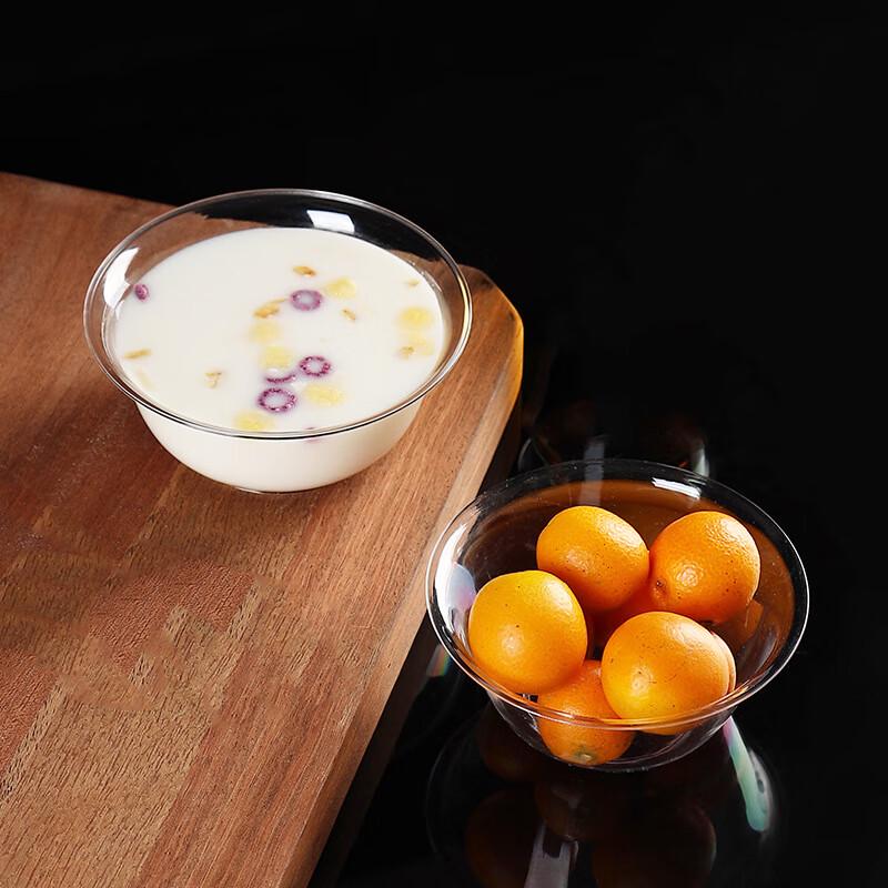 Yidengxia Disposable Plastic Crystal Bowls 260ml (100 Count)