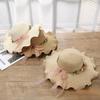 Ladies Womens Summer Sun Beach Floppy Floral Straw Hat Foldable Large Brim Hats
