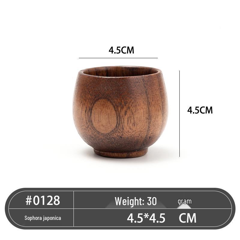 

Japanese Style Large Belly Wooden Mug: Jujube Wood Cup for Water, Beer, or Coffee. 101-200ml
