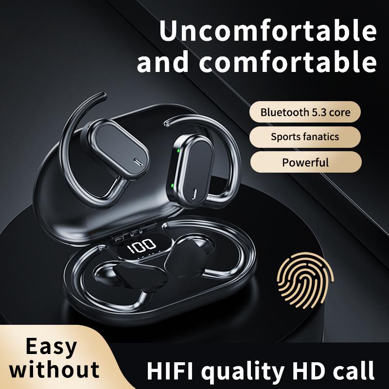 

GT04 Ear Hook Bluetooth-compatible Headset Bone Conduction Wireless Headphone Sports Earphone Black