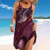 Abito da Spiaggia da Donna Mini Abito Stampa Casual Moderno Senza Maniche Vestibilità Larga Esterno Quotidiano Estate