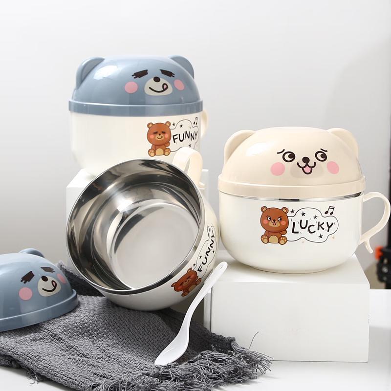 Cute Bear Stainless Steel Instant Noodle Bowl 15cm