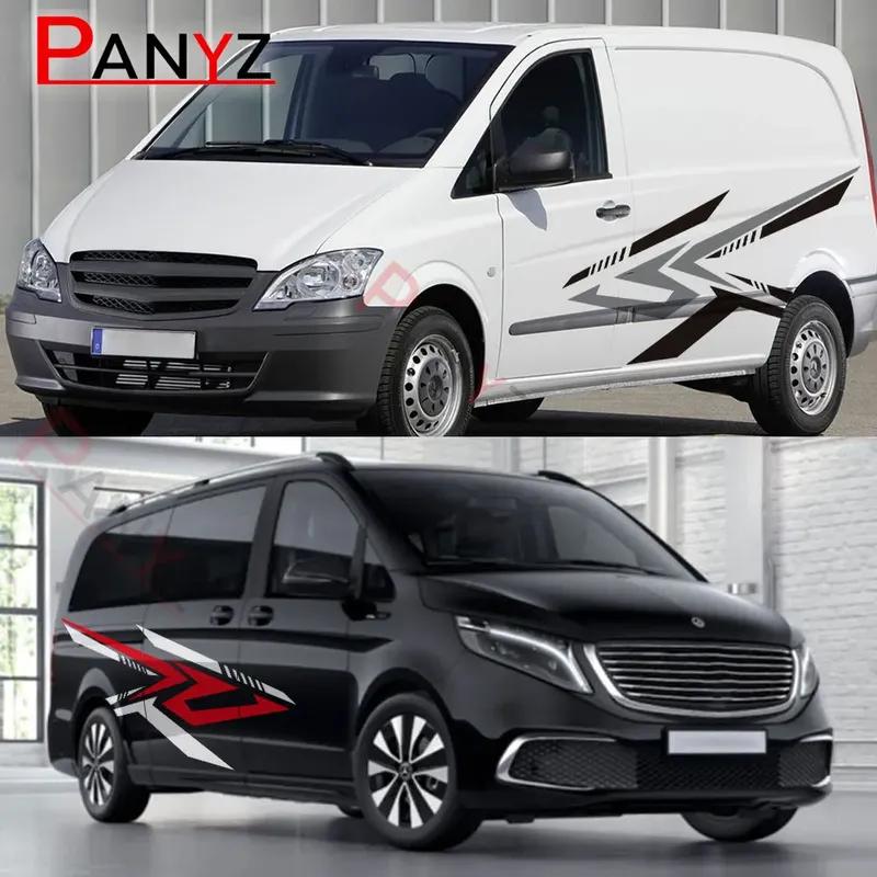 2Pcs/Lot Car Stickers For Mercedes Benz Vito V Class Viano W447 W639 W638 Camper Van Graphics Vinyl Decals Tuning Accessories