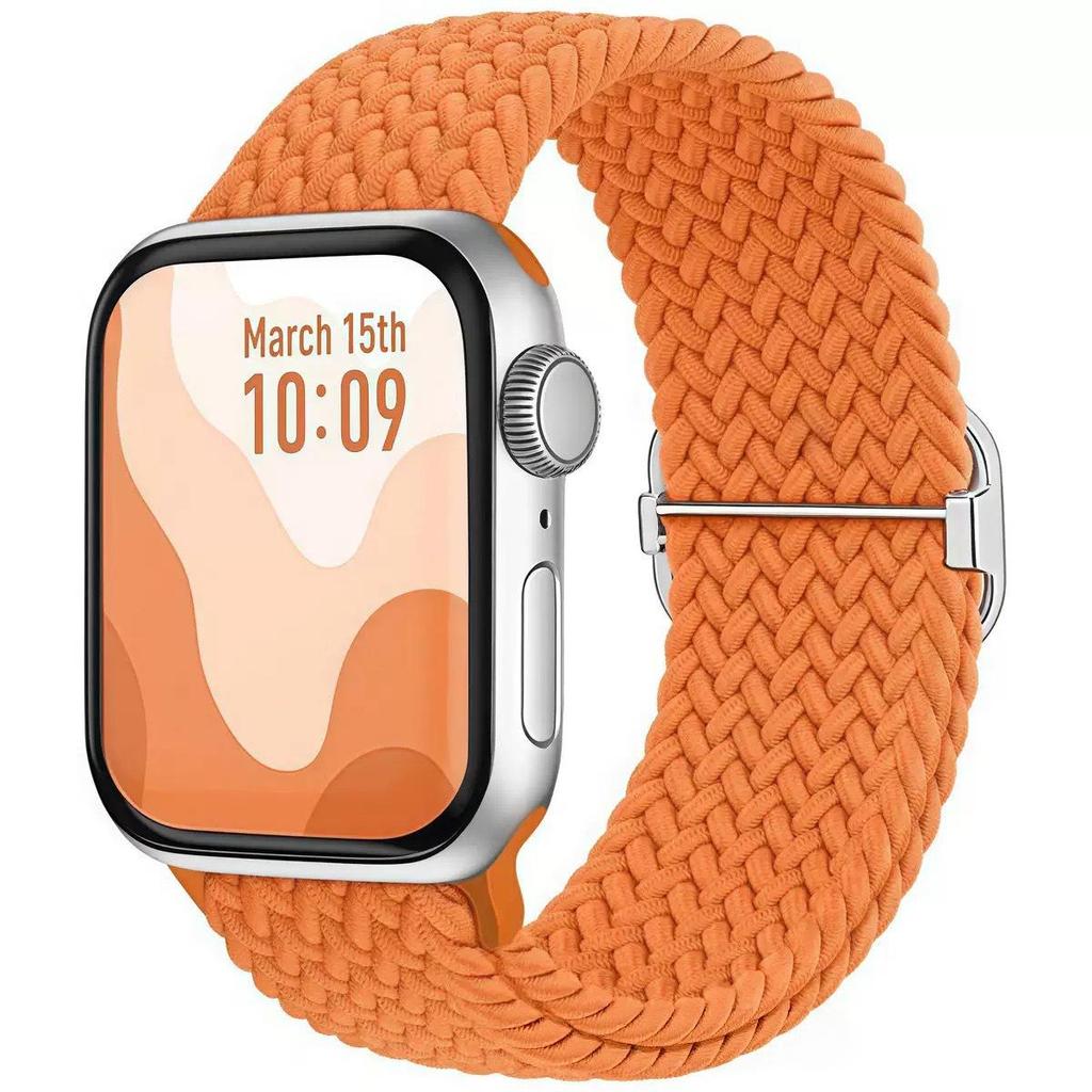 Elastic Woven Nylon Strap for Apple Watch Series 4-10 & Ultra 2