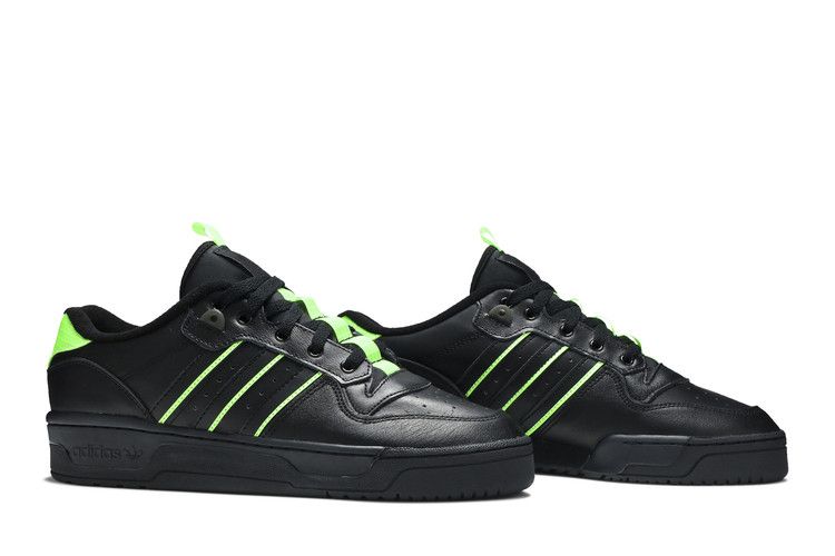Men's Sneakers adidas Rivalry Low Core Black Solar Green Core Black/Core Black/Solar Green