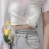 Love Scarf Buckle Geometric Flower Designer Clothing Corner Buckles Basic Minimalist Dual Purpose Hem Shirt T Shirt Buckle AccessoriesGeometric