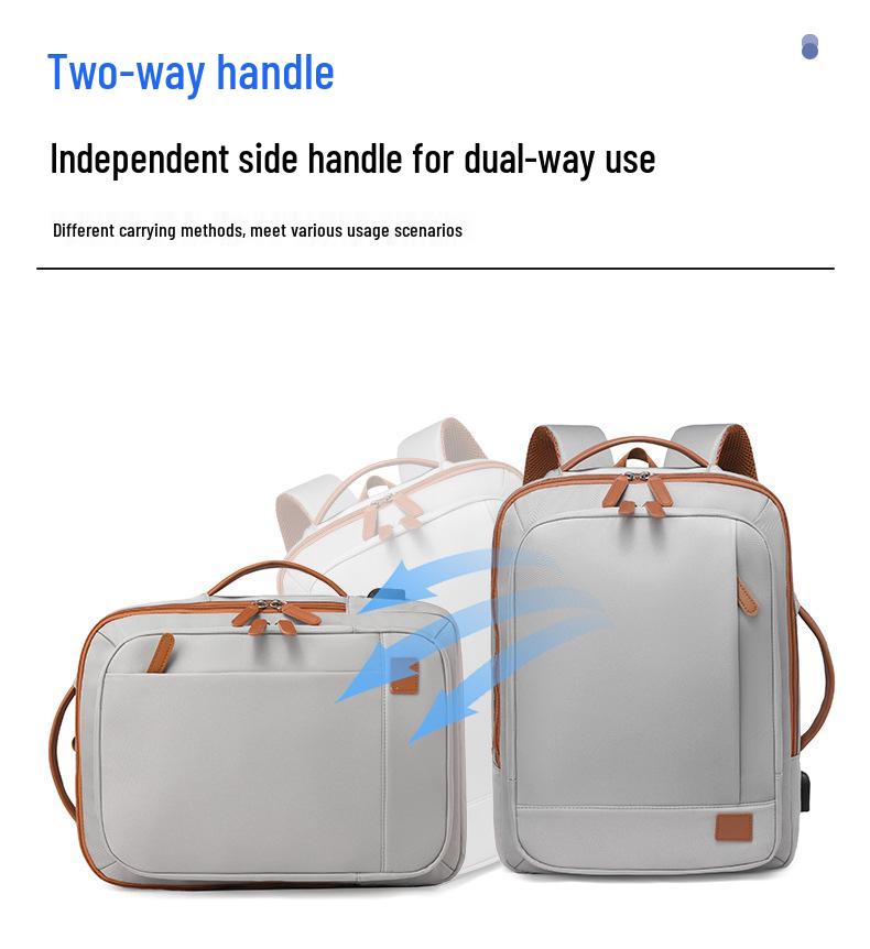 Large Capacity USB Commuting Backpack with Wet/Dry Separation for Business, College, or Travel