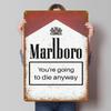 Marlboro Sign Retro Poster Garden Decorations for Gardens Custom Metal Tin Signs for Wall Art Decoration Decoration Living Room