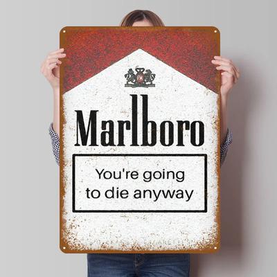 Marlboro Sign Retro Poster Garden Decorations for Gardens Custom Metal Tin Signs for Wall Art Decoration Decoration Living Room