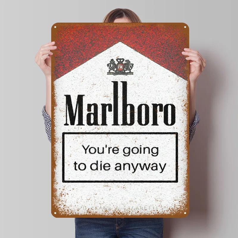 

Вивіска Marlboro Ретро Постер Садові Прикраси для Садів Металеві Бляшані Вивіски на Замовлення для Настінної Художньої Прикраси Декорація Вітальня 7.9x11.8In(20x30cm)