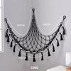 Toy Hammocks Creative Wall Corner Hanging Storage Net Organizer Minimalist Style Woven Cotton Rope Storage Mesh Hammock