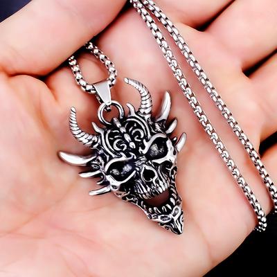 Necklace Retro Demon Bull God Bull Head Skull Men's Pendant