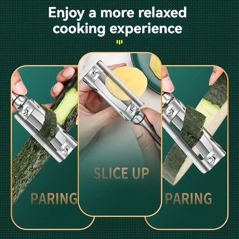 Potato Scraping Fruit Peeling Tool Kitchen Multi-functional Peeler Knife Stainless Steel Apple Peeler Home Creative Melon Planer