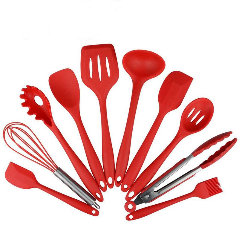 Non-stick Silicone Kitchen Cooking Multifunctional Kitchenware Set Silicone Kitchen Utensils Set With Barrel