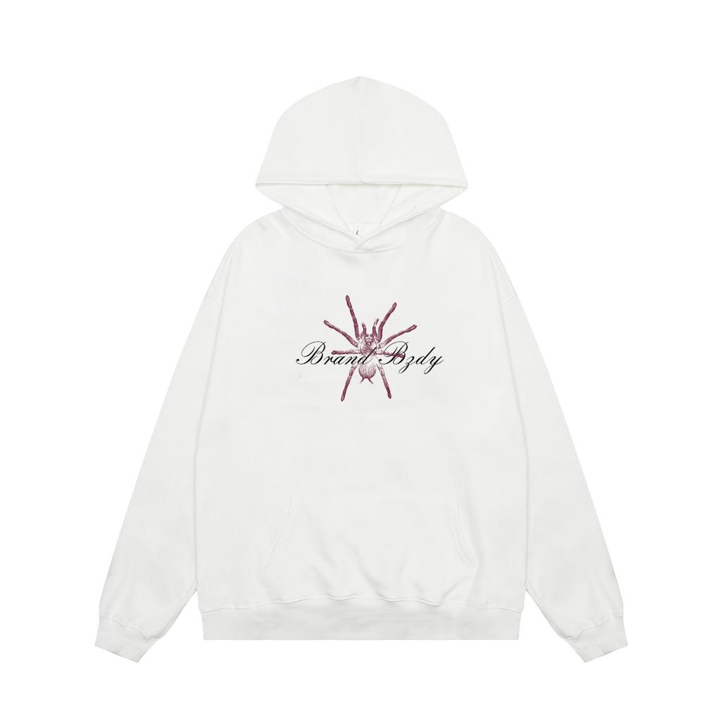 Men Hoodies Retro Street Spider Print Hoodie Sweater Men's Hip-hop Loose Casual Hooded Top