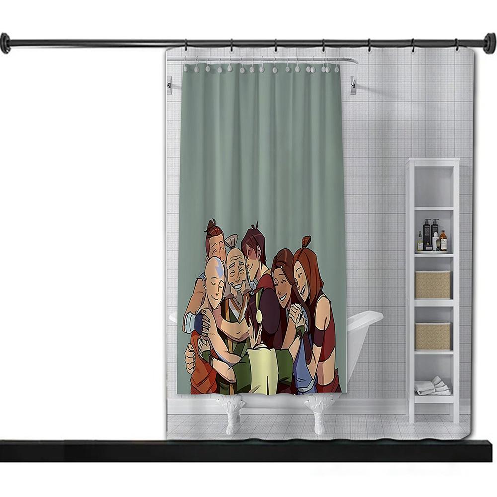 Classic Anime Avatar The Last Airbender Shower Curtain Waterproof Polyester Fabric Paint Bath Curtain Bathroom Decor Curtain