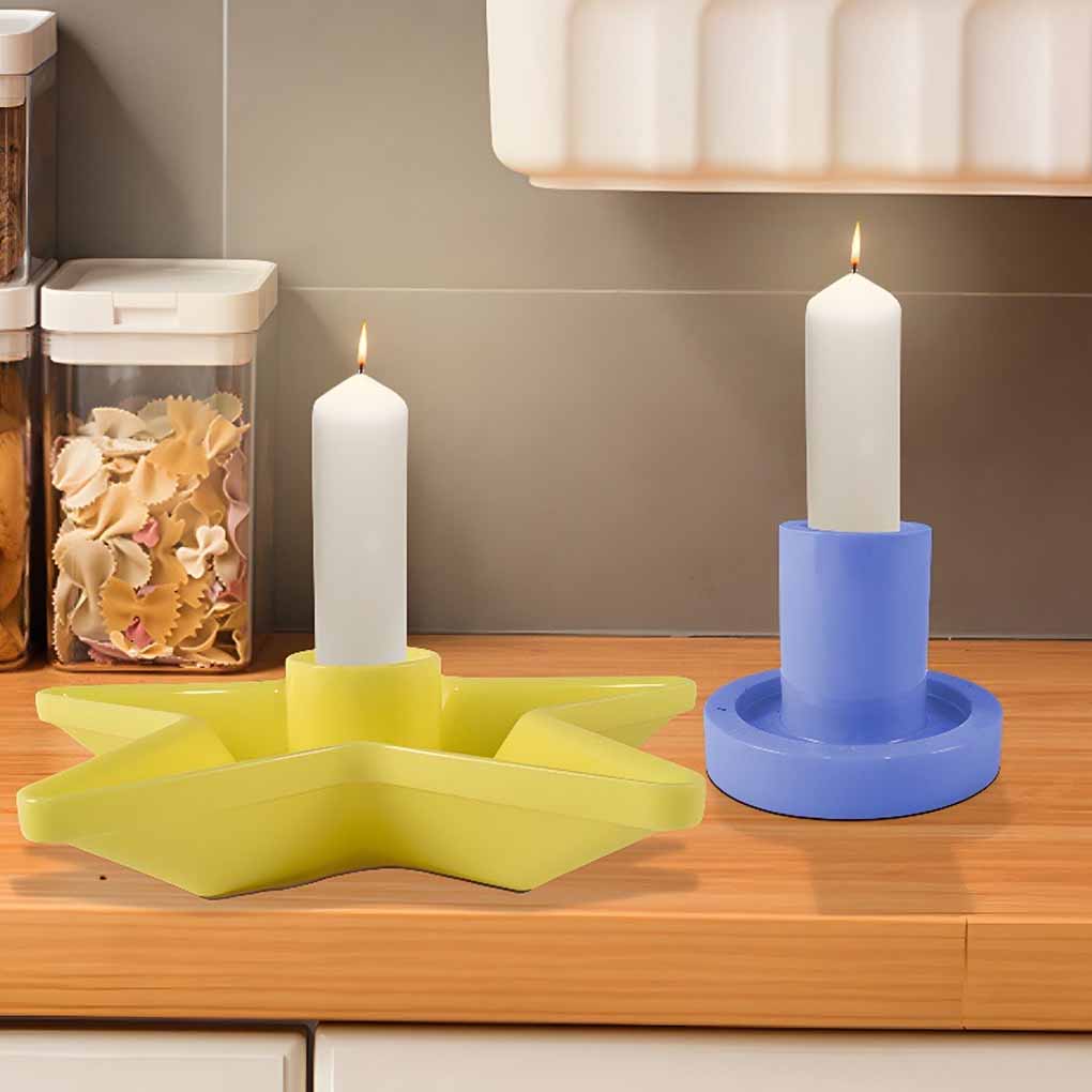 Adulti Suport pentru lumanari din rasina epoxidica Mucegai din silicon pentru casa Rezistent la temperaturi ridicate Accesorii pentru matrita de baza pentru sfesnic